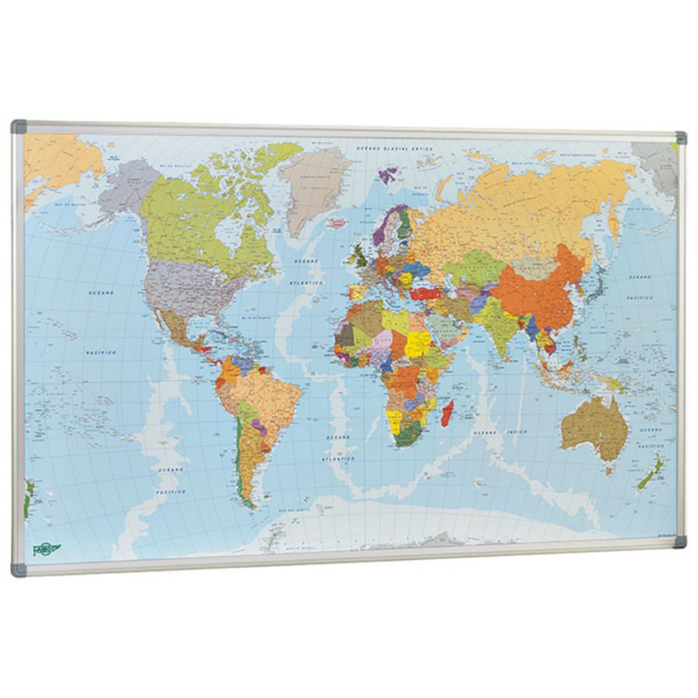 MAPA MURAL 84X140 MUNDI M.ALUM