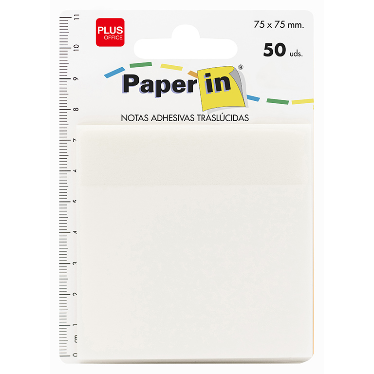 NOTA ADHESIVAS PAPER-IN 75X75 50H TRANSPARENTES