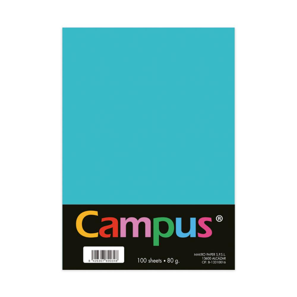 PAPEL A4 80GR 100H TURQUESA