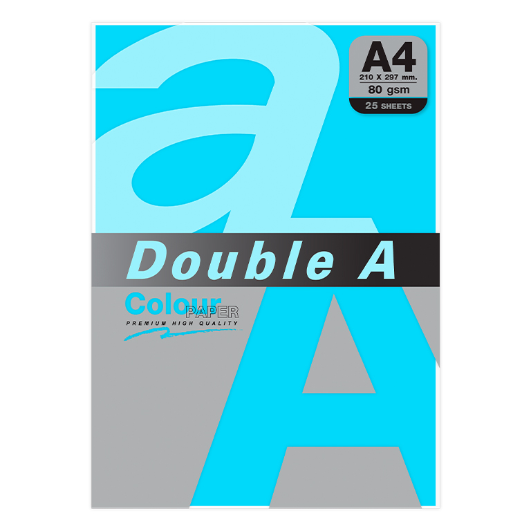 PAPEL DOUBLE A A4 80GR 25H AZUL