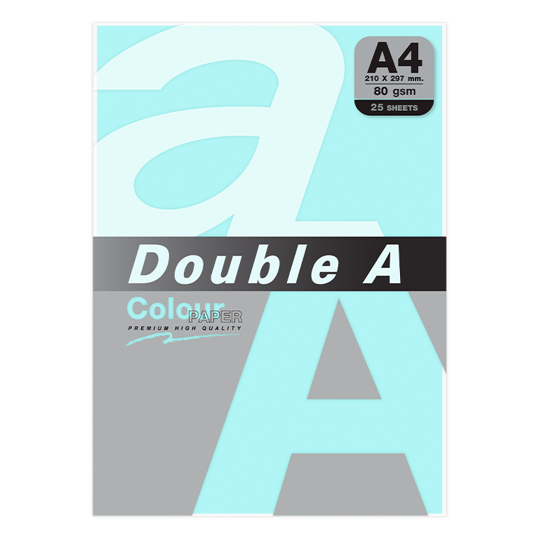PAPEL DOUBLE A A4 80GR 25H AZU