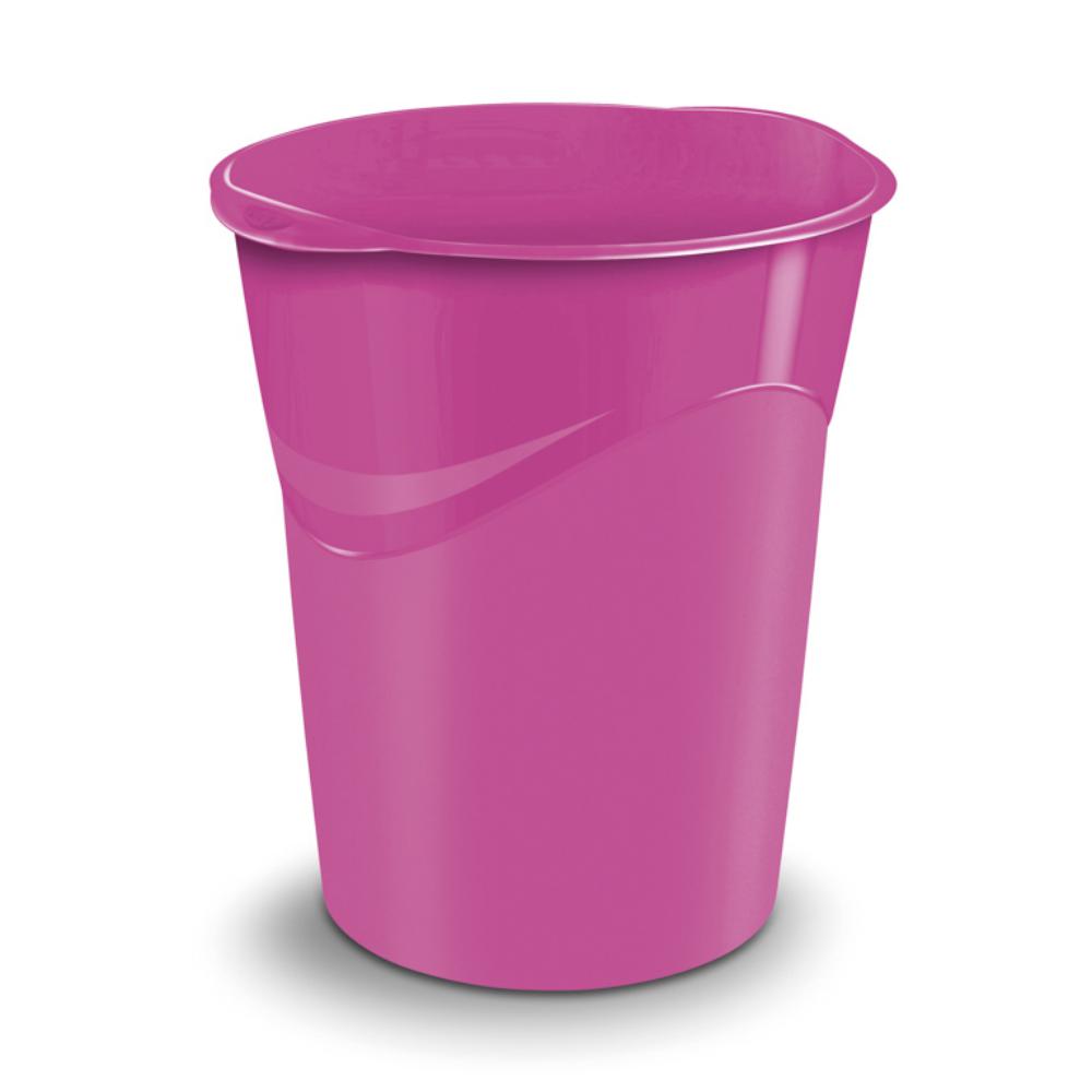 PAPELERA GLOSS PLASTI.14L ROSA
