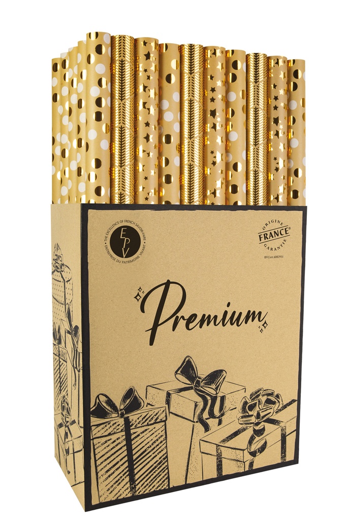 PAPEL REGALO 0,70X1,5M T.T. PREMIUM (50U)