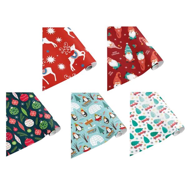 PAPEL REGALO XMAS 0,70X2M NAV. (50u)
