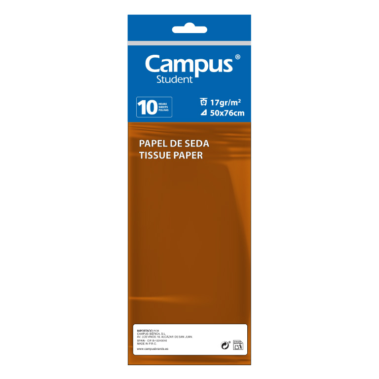 PAPEL SEDA 10 H MARRON MAKRO