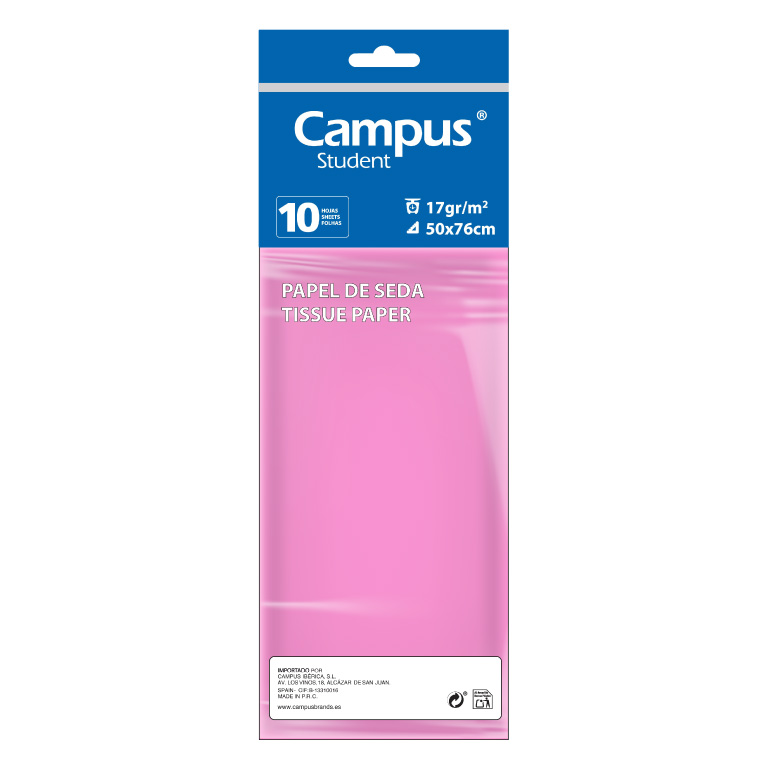 PAPEL SEDA 10 H ROSA CLARO MAKRO