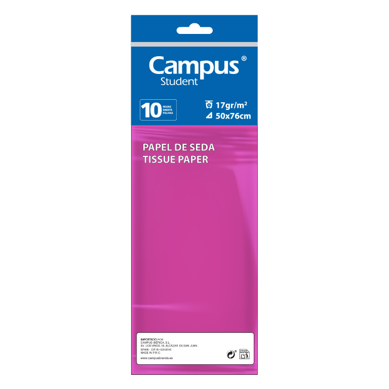 PAPEL SEDA 10 H ROSA OSCURO MAKRO