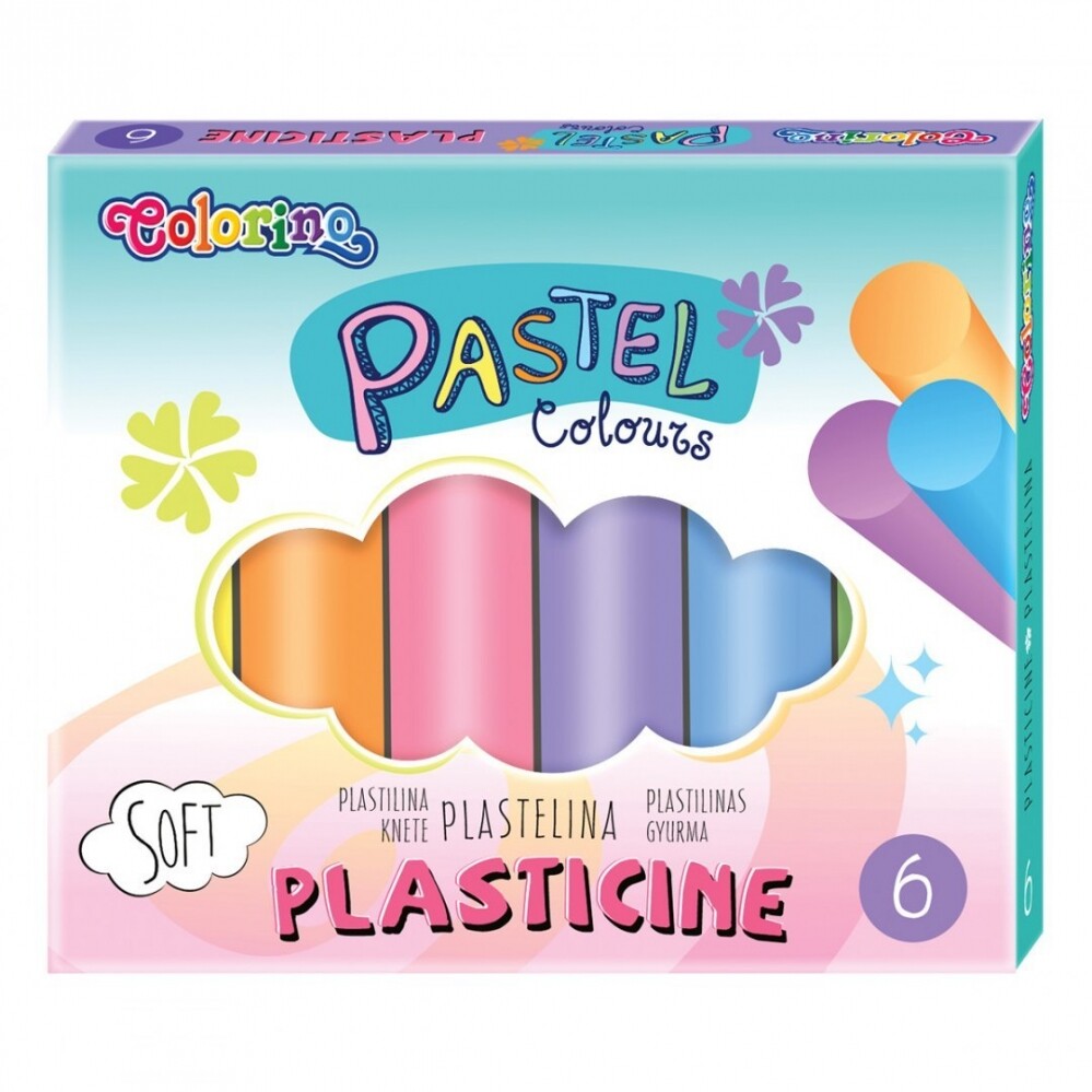 PLASTILINA PASTEL COLORINO 6COL 84972PTR