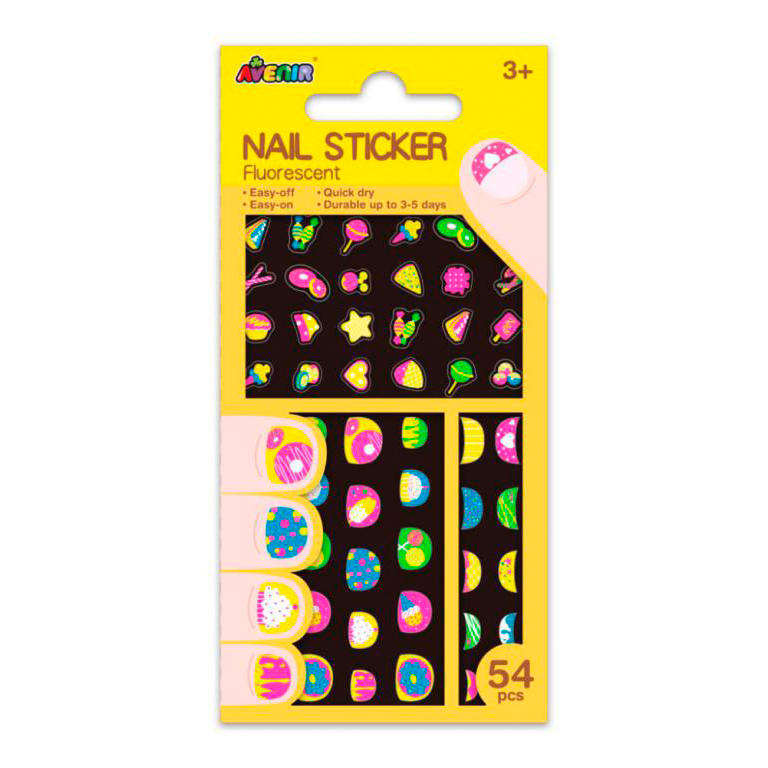 PEGATINAS UÑAS AVENIR GALLETAS FLUOR
