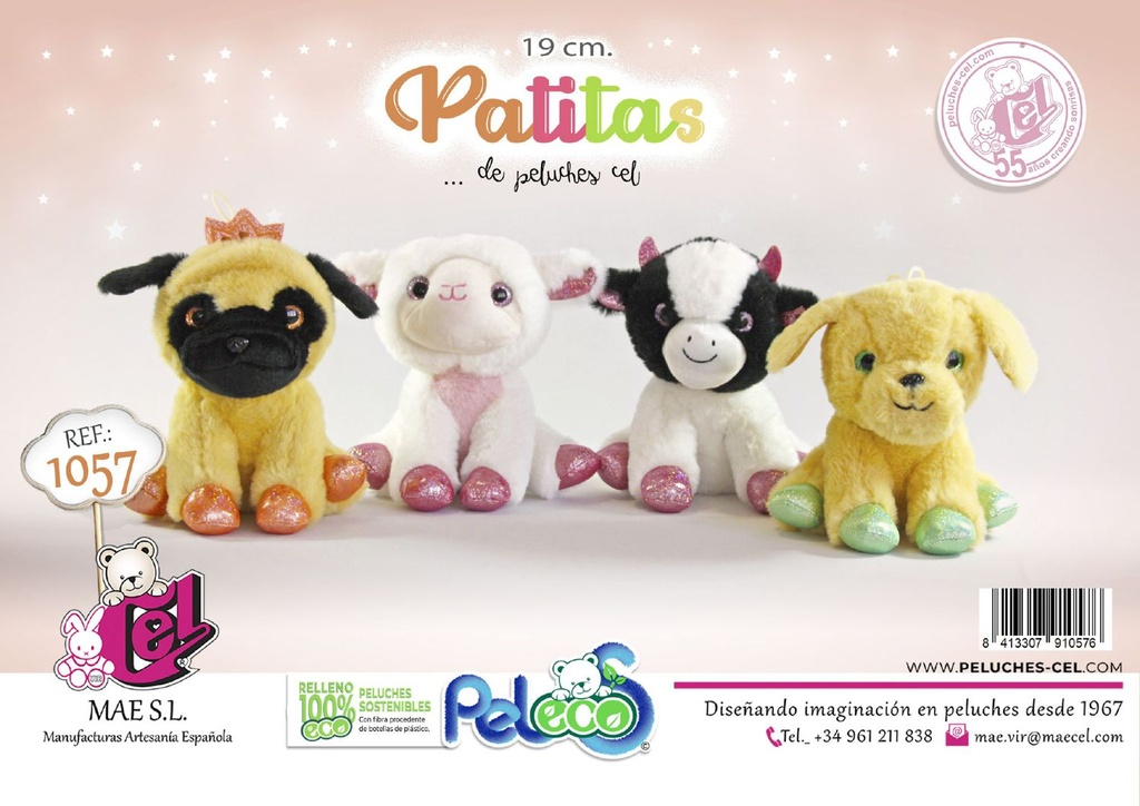 PELUCHE PATITAS SURTIDOS