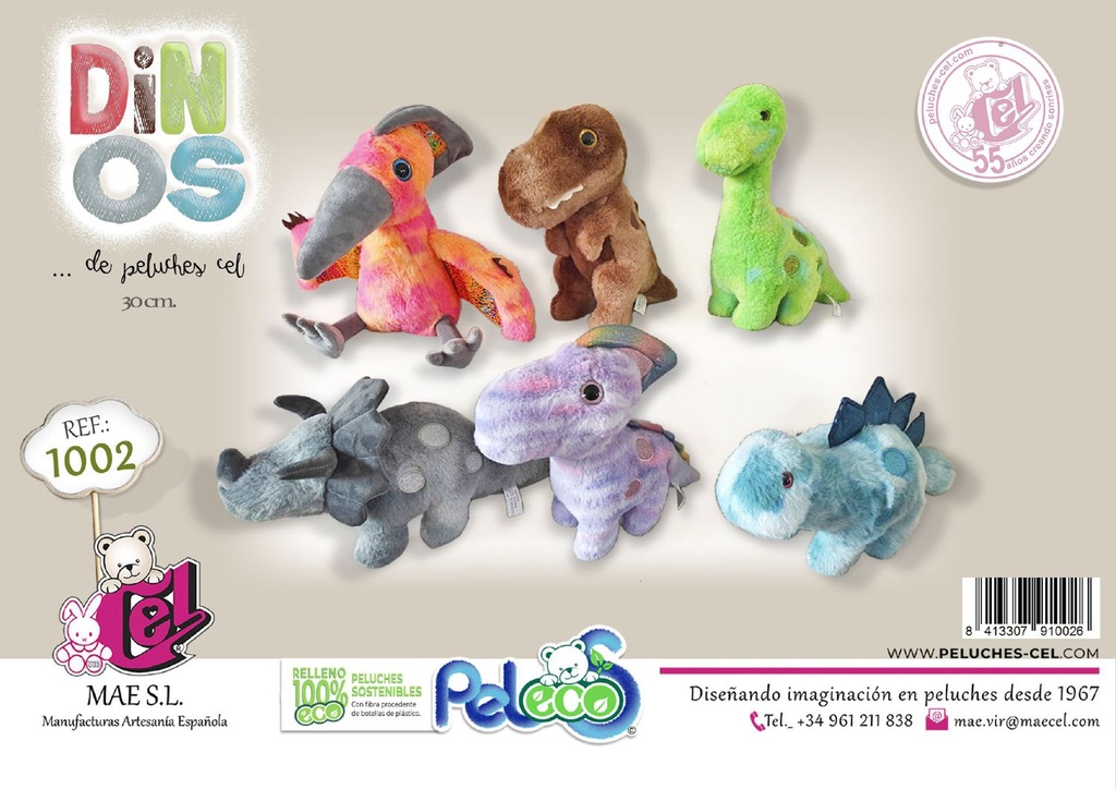 PELUCHES DINOS SURTIDOS