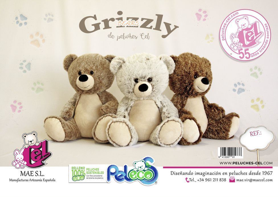 PELUCHES GRIZZLY BEARS SURTIDOS