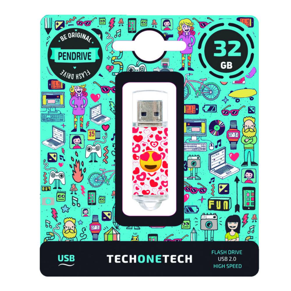 PENDRIVE TECH1TECH 32GB HEART-