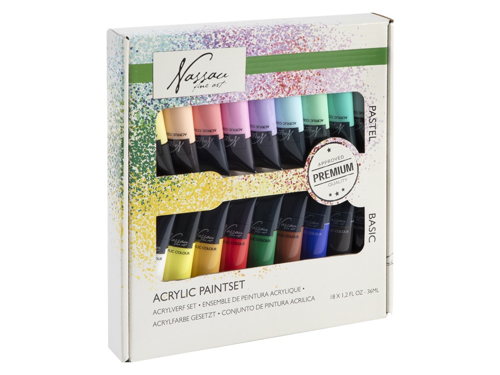 PINTURA ACRILICA PASTEL 36ML 18COL AR0701/21GE