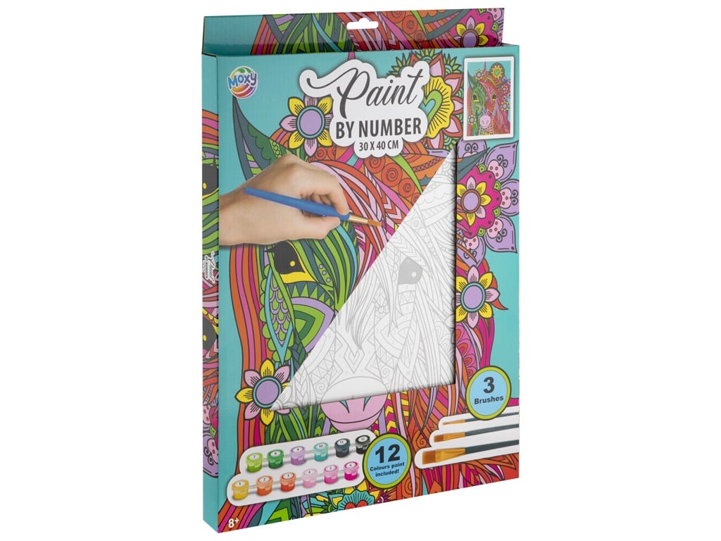 PINTAR POR NUMERO UNICORNIO 30X40