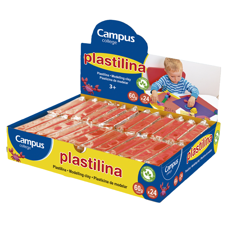 PLASTILINA 70 MAKRO ROJO