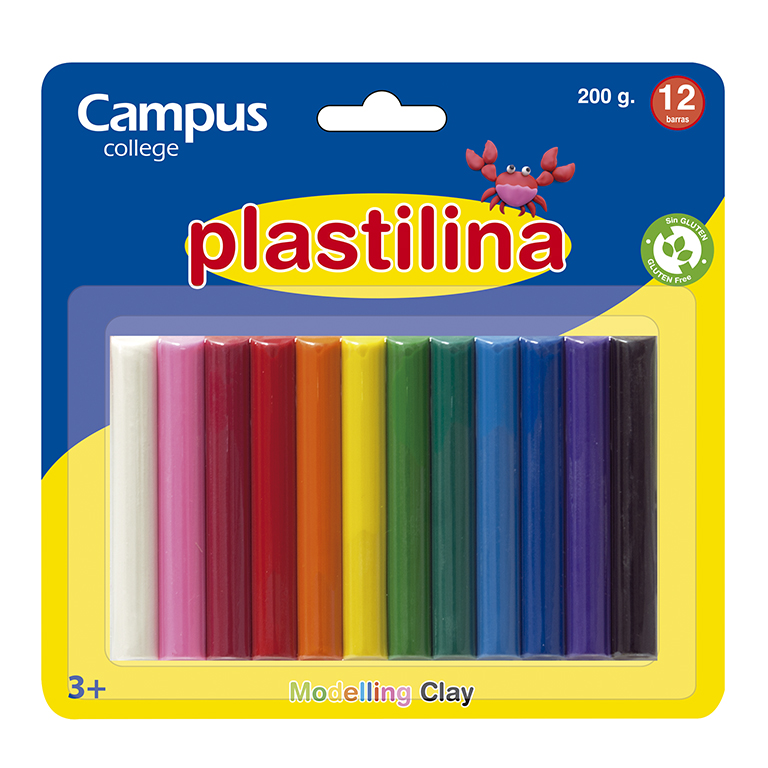 PLASTILINA CAMPUS BLISTER 12CL
