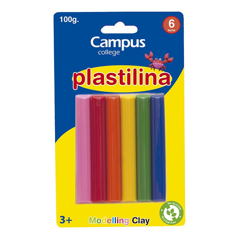 PLASTILINA CAMPUS BLISTER 6CL