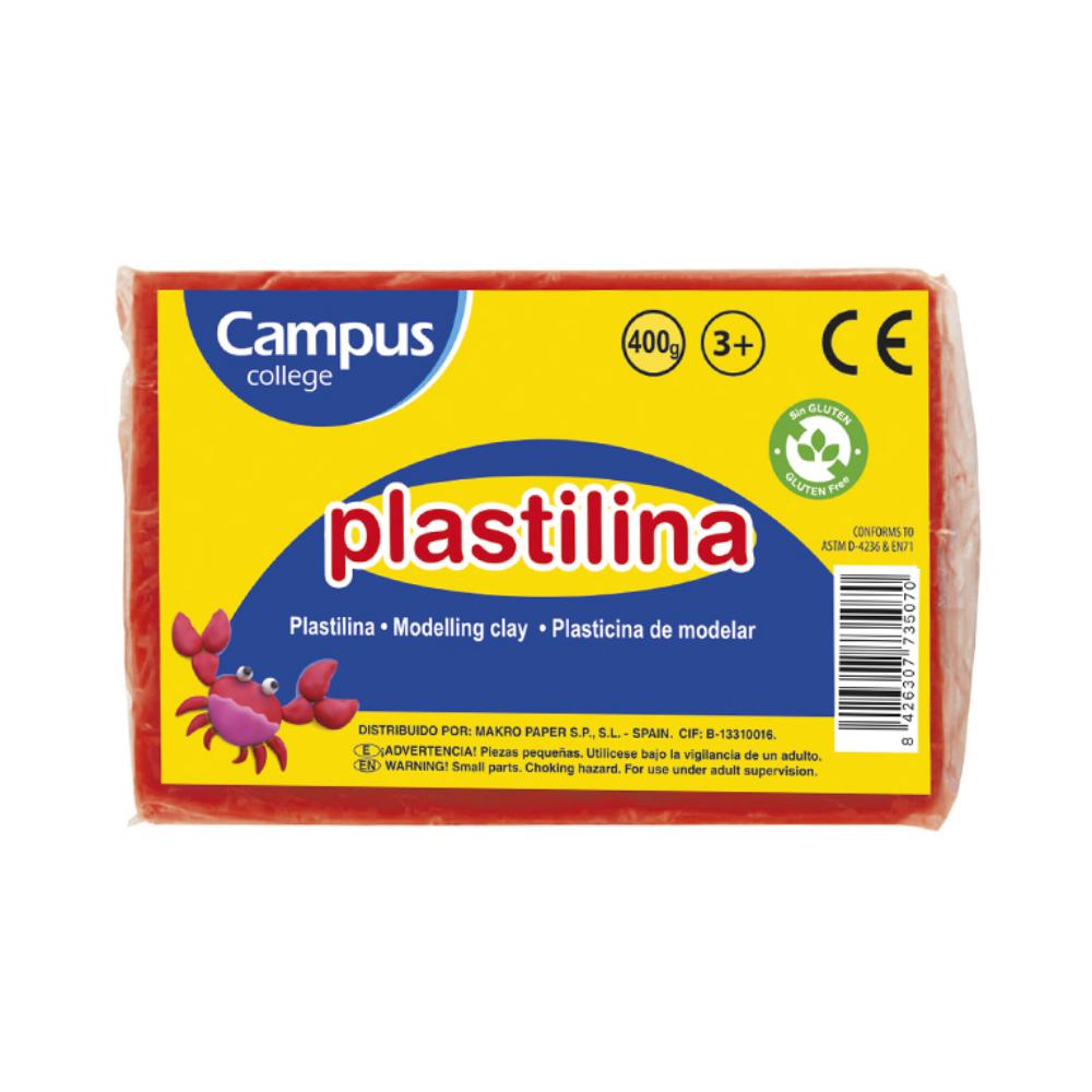 PLASTILINA GRANDE 400G ROJO