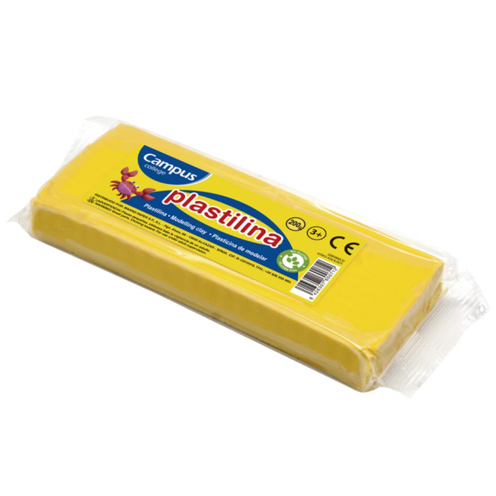 PLASTILINA MAKRO MED.200G AMARILLO