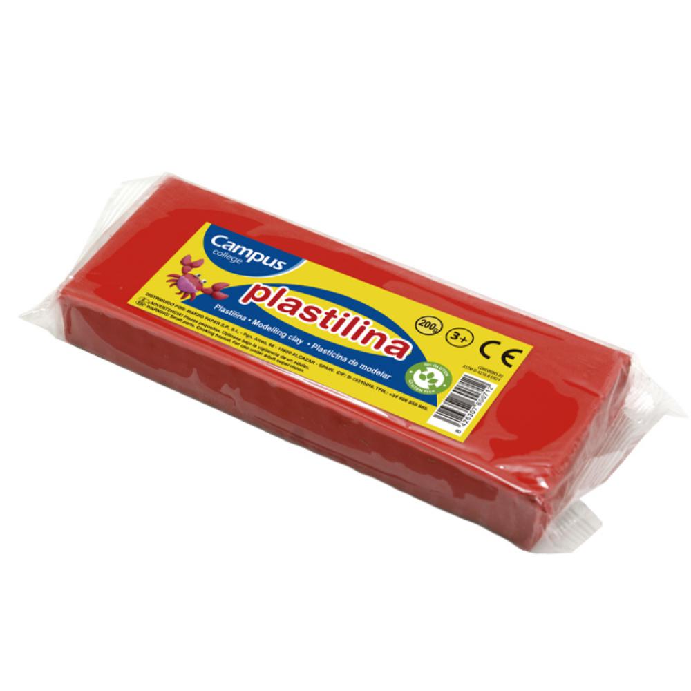 PLASTILINA MAKRO MED.200G ROJO