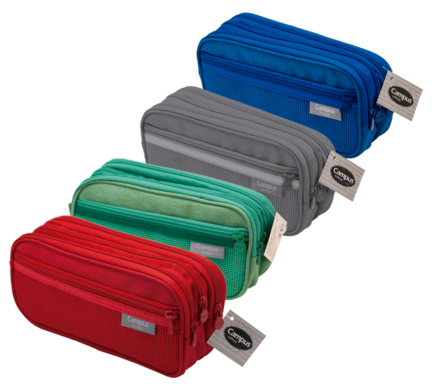 PORTATODO CAMPUS TRIPLE 4 CREMALLERAS COLORES VIVOS