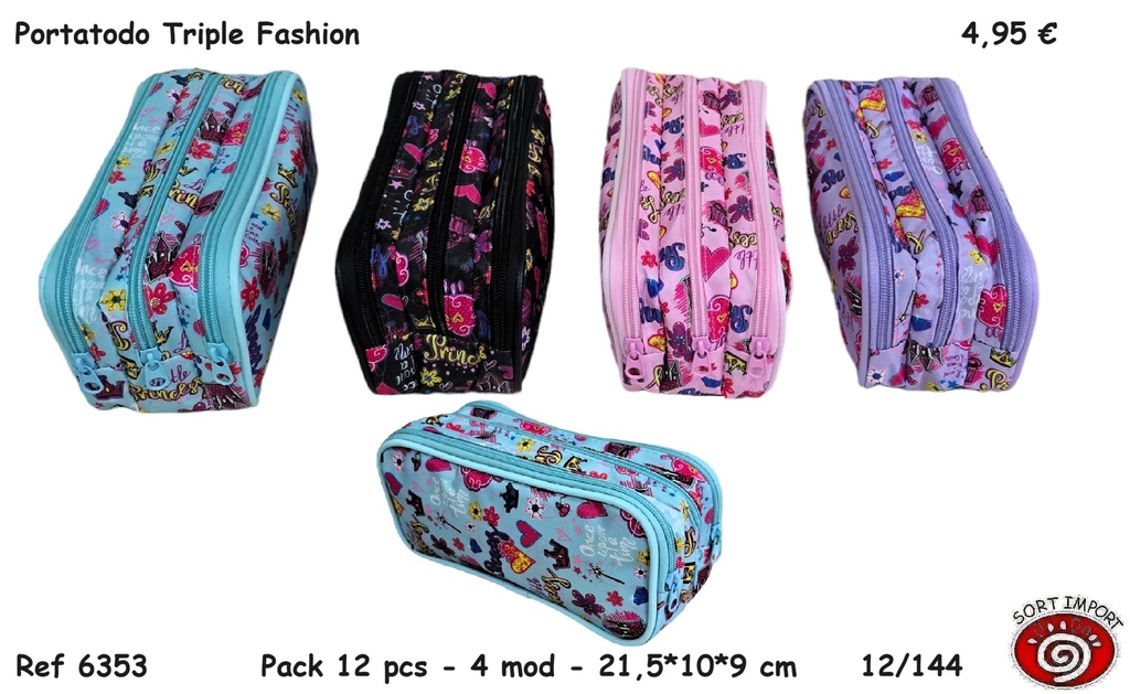 PORTATODO TRIPLE FASHION 6353