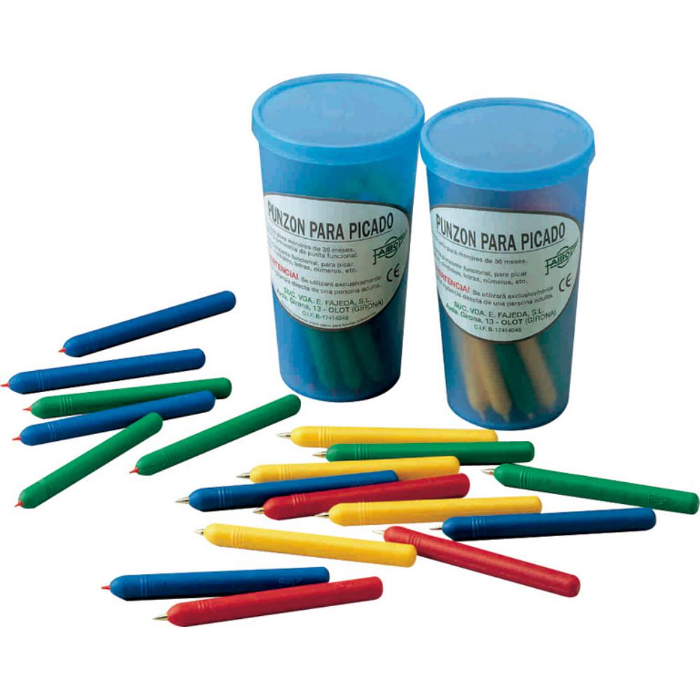 PUNZON FAIBO PLASTICO PARA PICADO CON PUNTA GRUESA DE PLASTICO 25UD