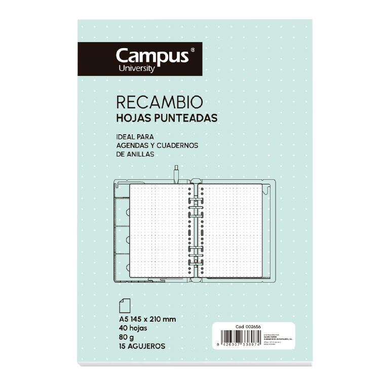 RECAMBIO A5 40H 80G MULTIFUNCION