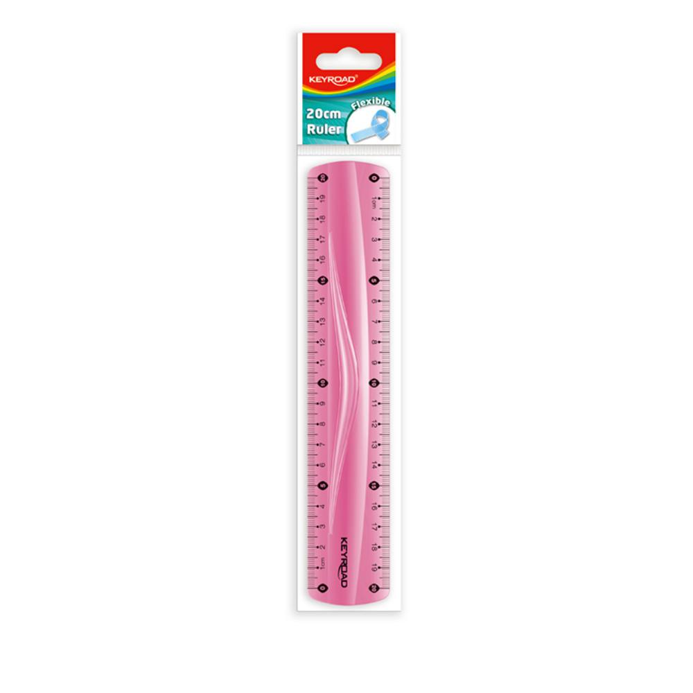 REGLA KEYROAD PLASTICO 20CM FL