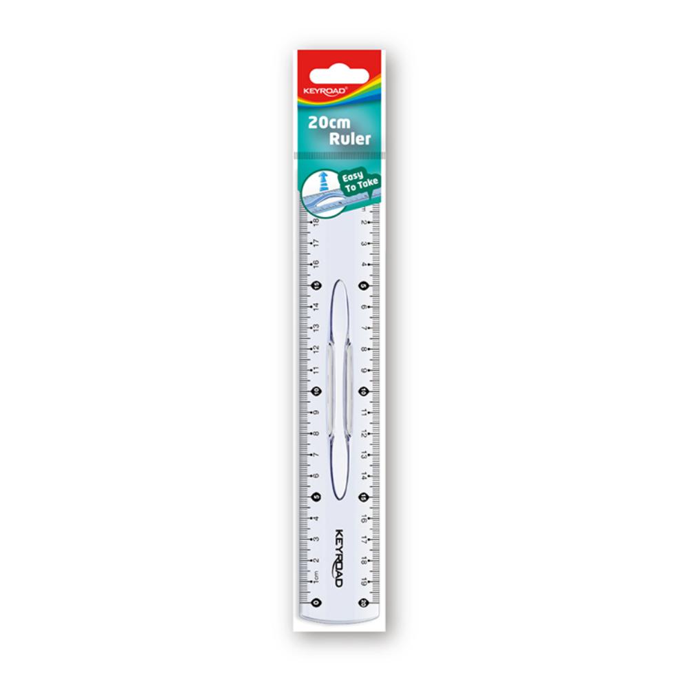 REGLA KEYROAD PLASTICO 20CM FL