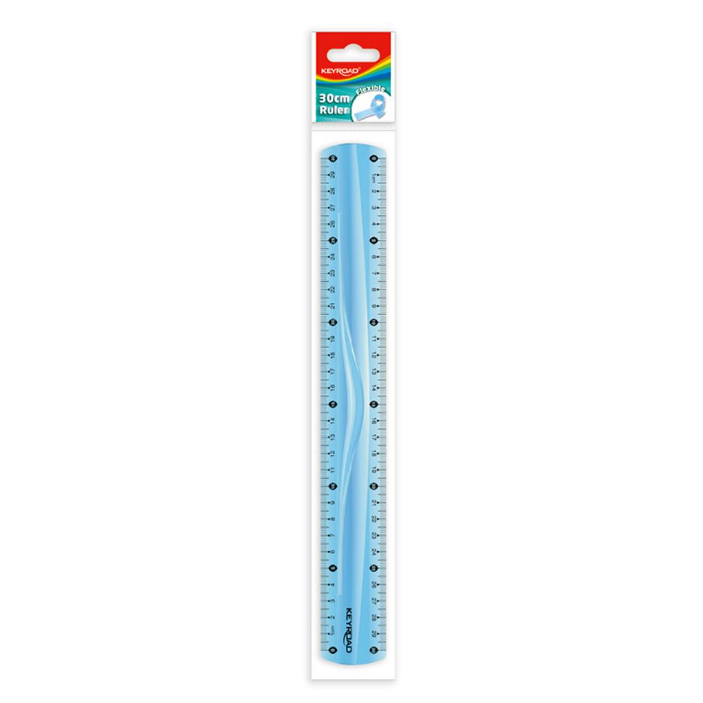 REGLA KEYROAD PLASTICO 30CM FL