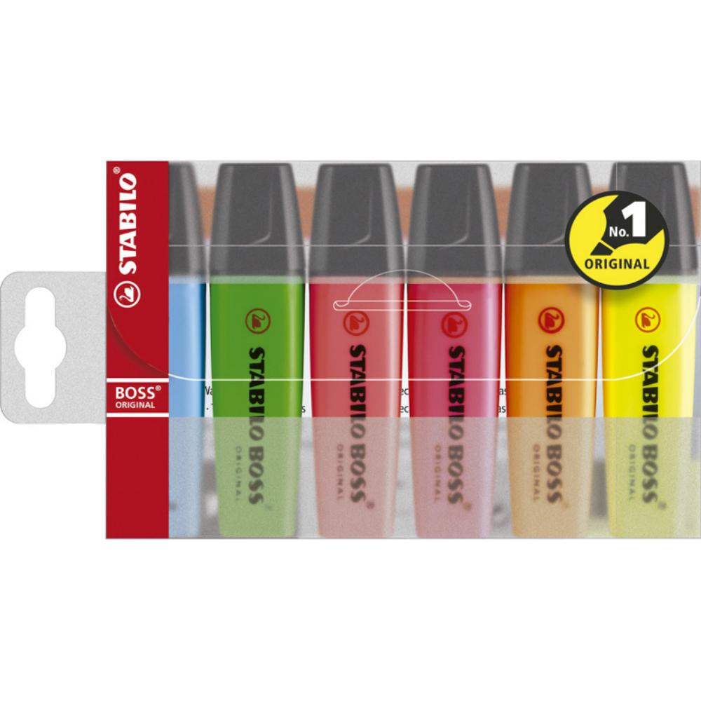 ROTULADOR FLUORESCENTE STABILO BOSS 6 COL