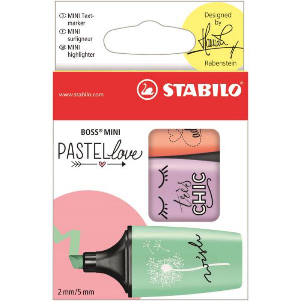 ROT.FLUOR STABILO PASTEL MINI M/V/M