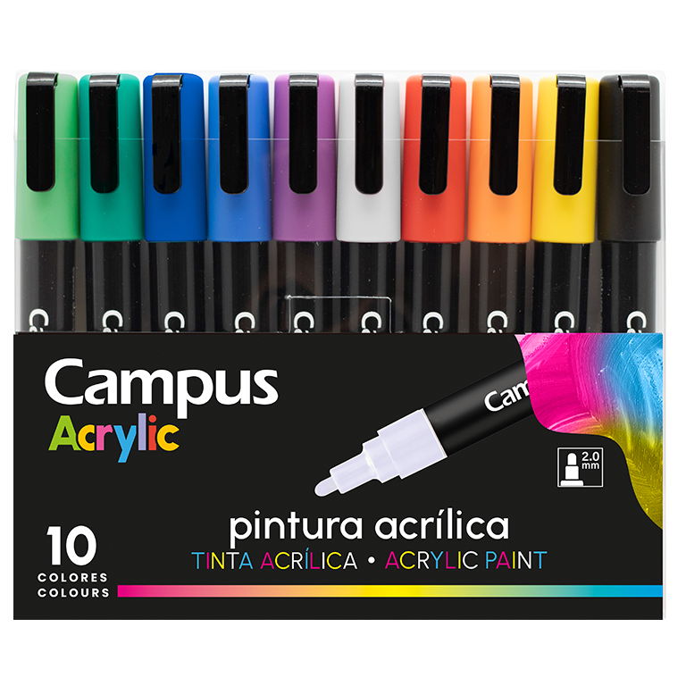 ROTULADOR ACRYLIC PACK 10 PET