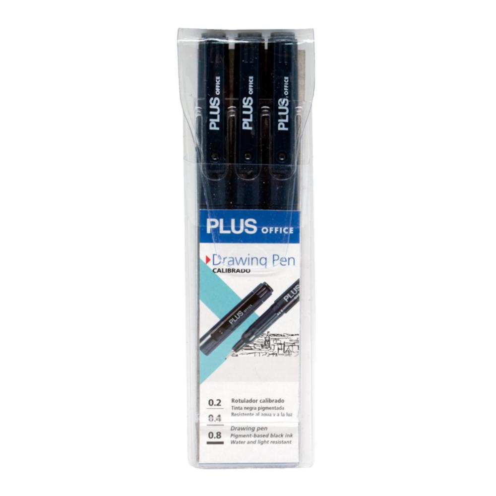 ROTULADOR CALIBRADO PLUS OFFICE NEGRO SURTIDOS /3 UD.