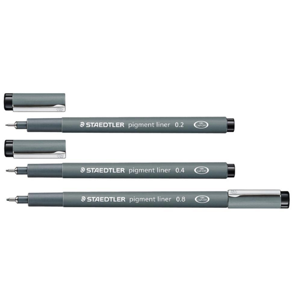 ROTULADOR CALIBRADO STAEDTLER PIGMENT LINER 0,8 MM NEGRO