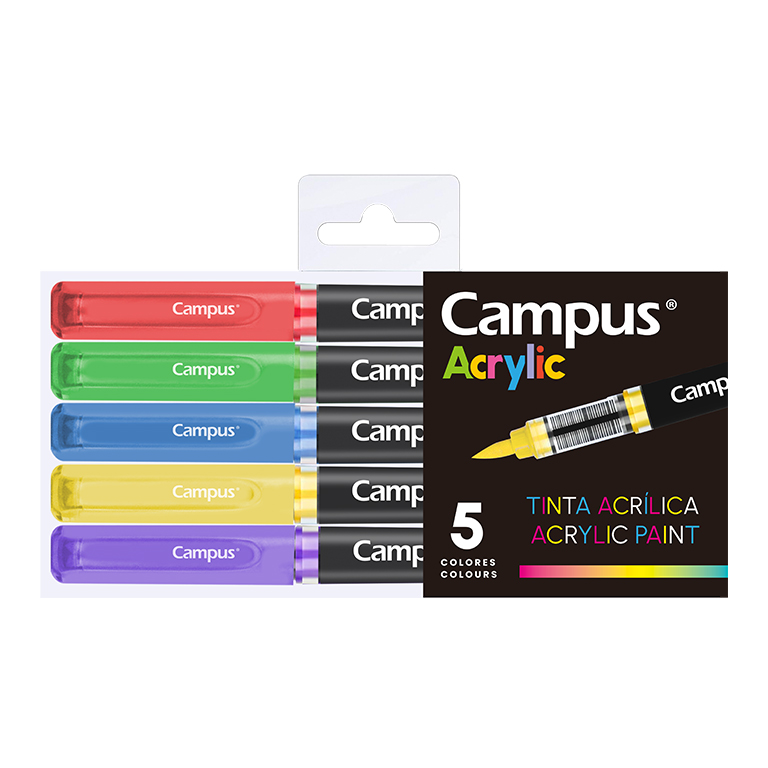 ROTULADOR CAMPUS ACRYLIC PINCEL 5UD SURT