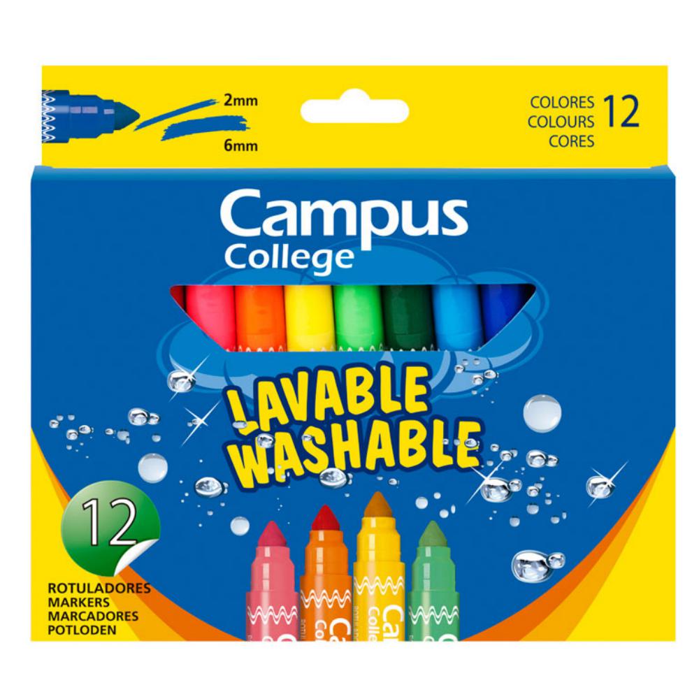 ROTULADOR CAMPUS JUMBO LAV.12COL