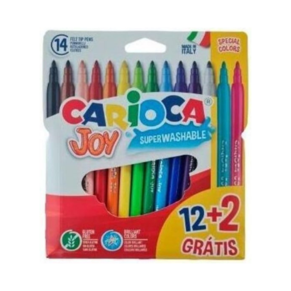 ROTULADOR CARIOCA 12CO.+2 JOY