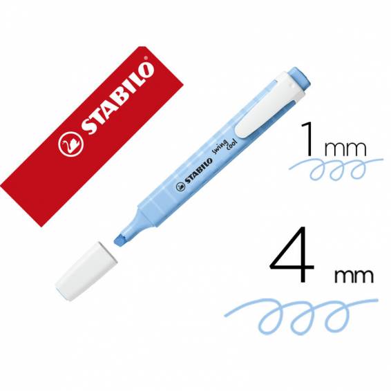 ROTULADOR FLUORESCENTE STABILO SWING COOL AZUL VENTOSO