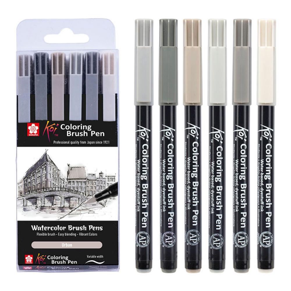 ROTULADOR KOI MANGA 6 COL.GRIS