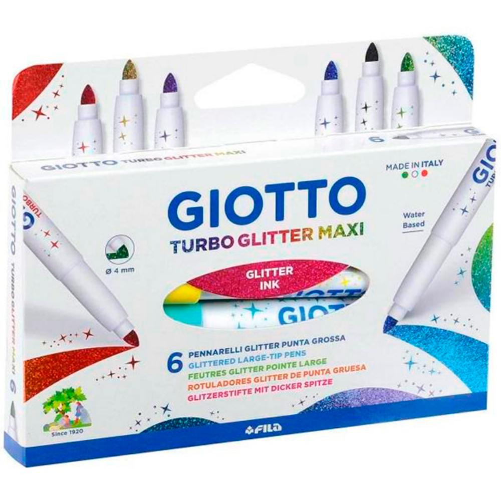 ROTULADOR GIOTTO TURBO GLITTER MAXI 6COL