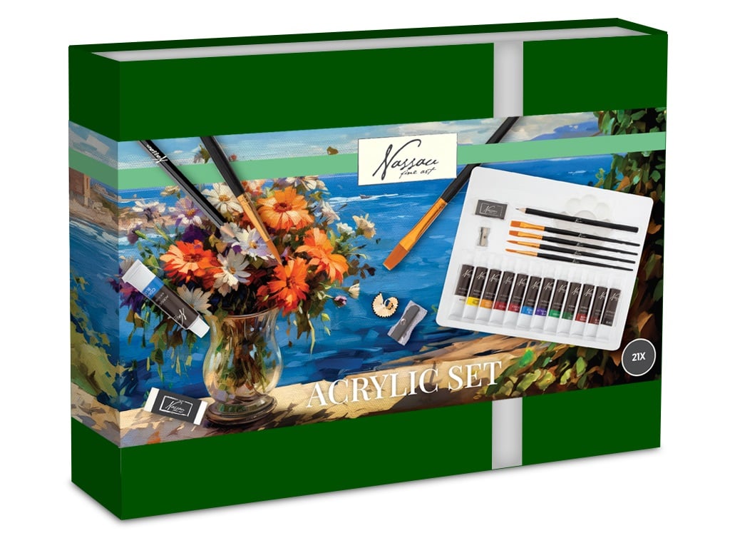 SET ARTE ACRILICOS 21 PZS