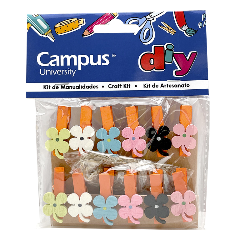 SET MANUALIDADES CAMPUS PINZA FLORES 12U
