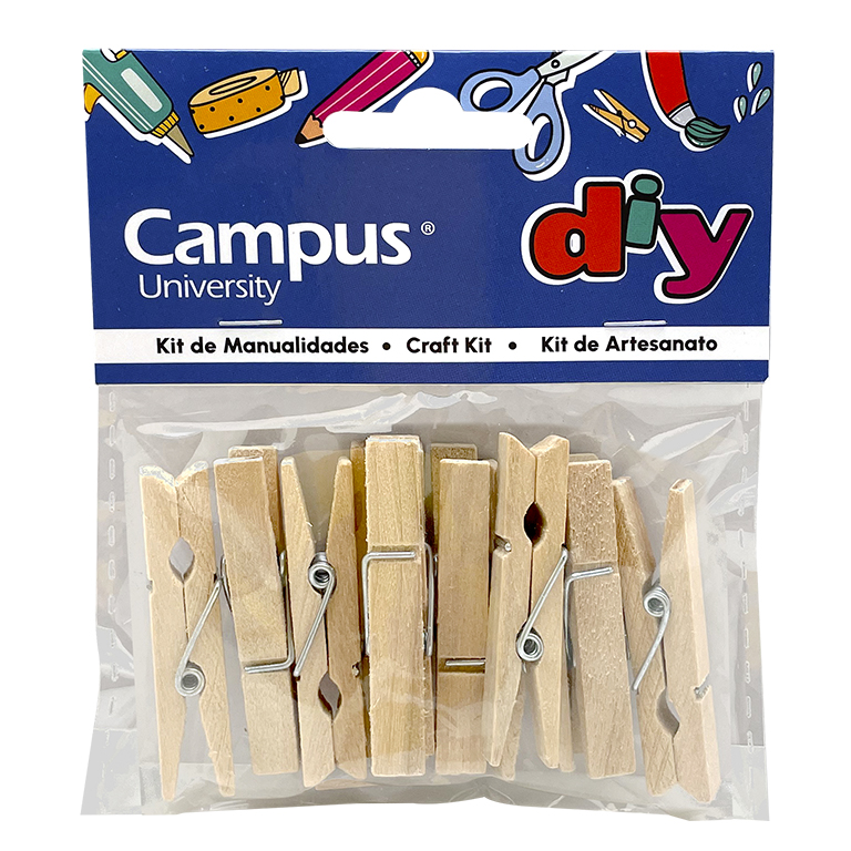 SET MANUALIDADES CAMPUS PINZA GR NATURAL 10U