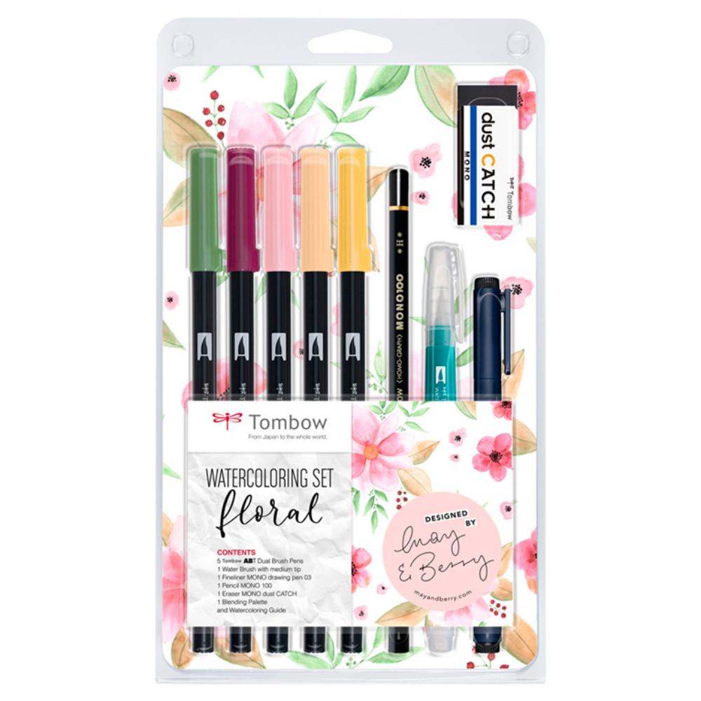 SET WATERCOLORING TOMBOW FLORA