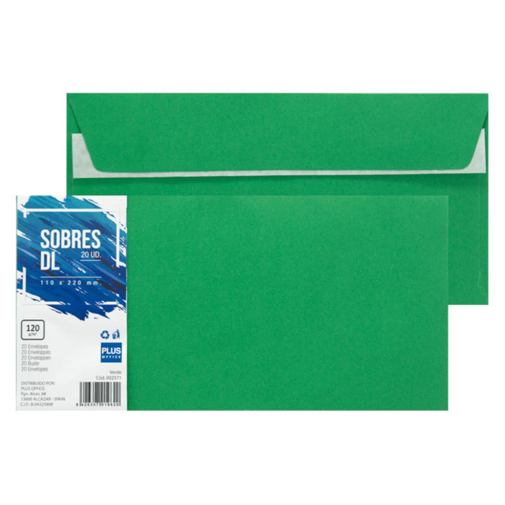 SOBRE PLUS 110x220 VERDE 20ud