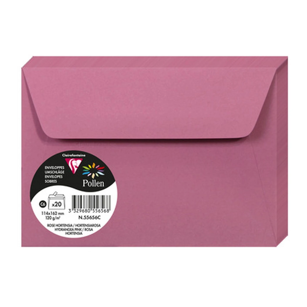 SOBRE POLL.114X162 ROSA 20UD