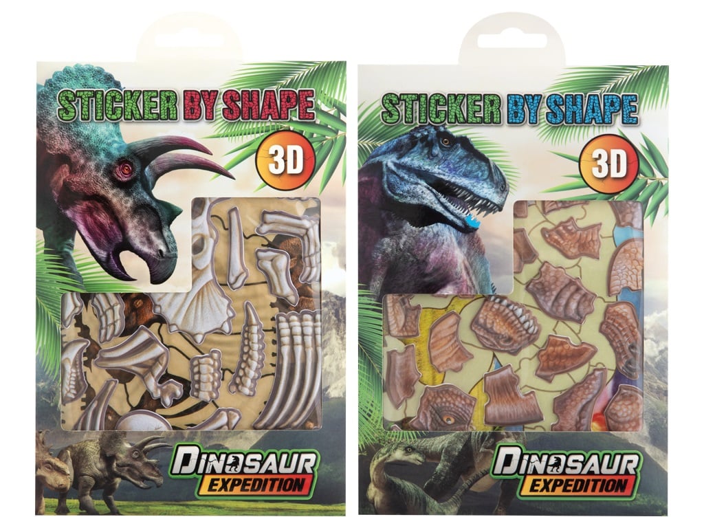 STICKER BY SHAPE DINOSAUR EXPEDITION 130005